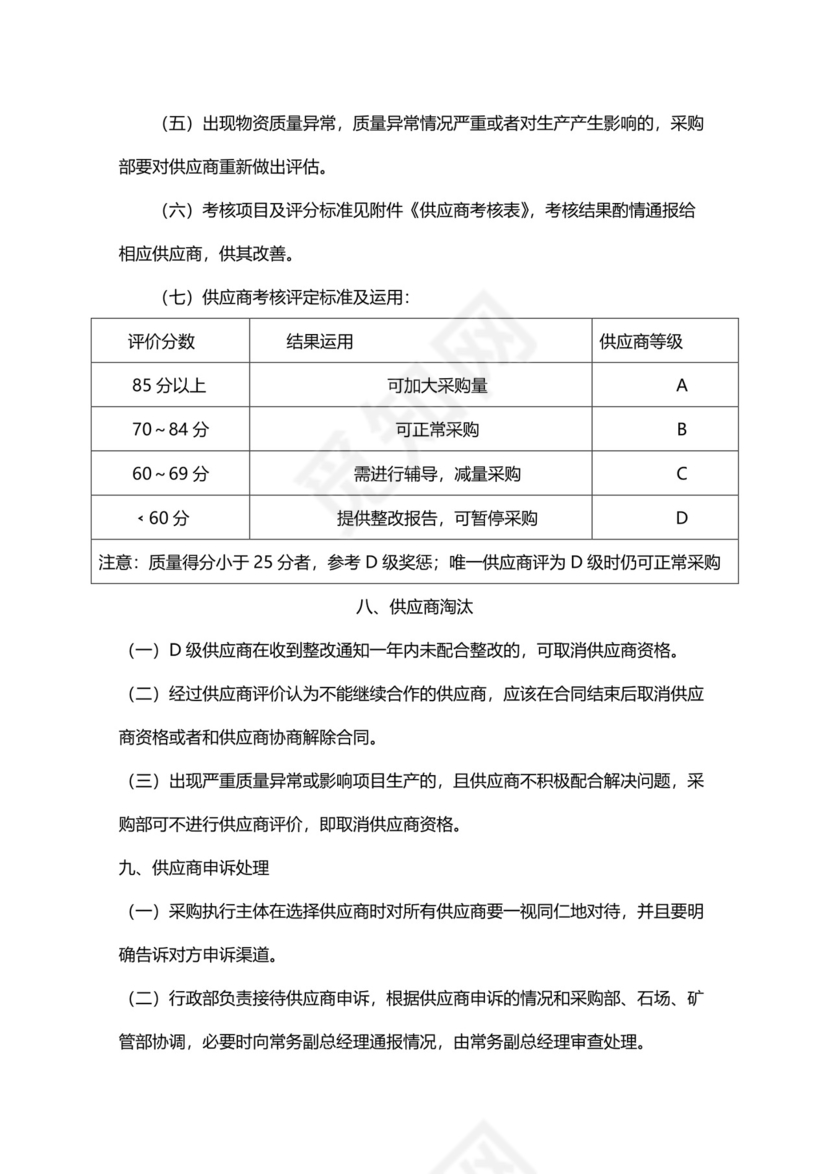 简洁简便供应商管理制度模板.docx