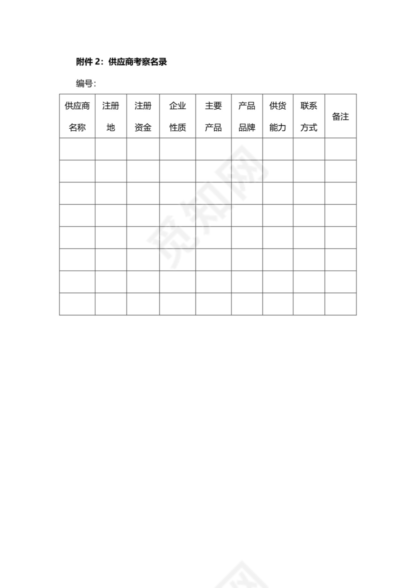 简洁简便供应商管理制度模板.docx