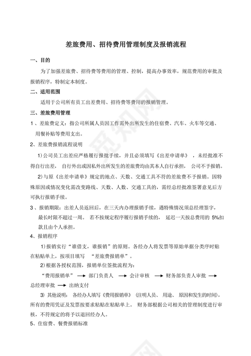 费用报销和补贴管理制度及报销流程.docx