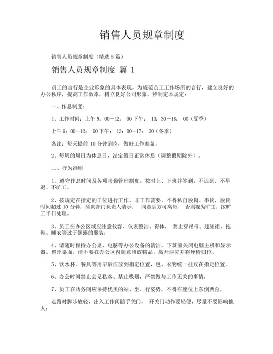 销售人员规章制度.docx