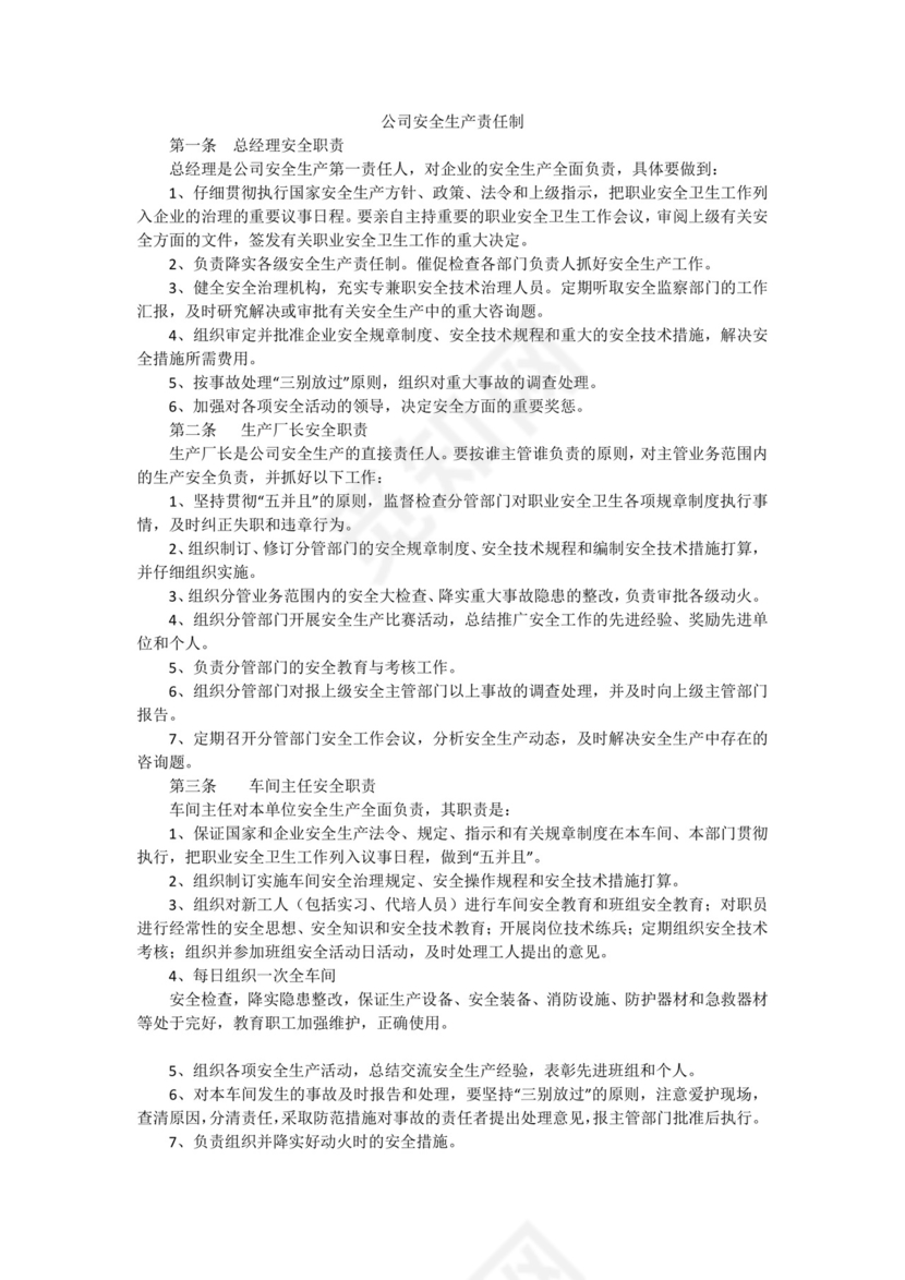公司安全生产责任制.docx