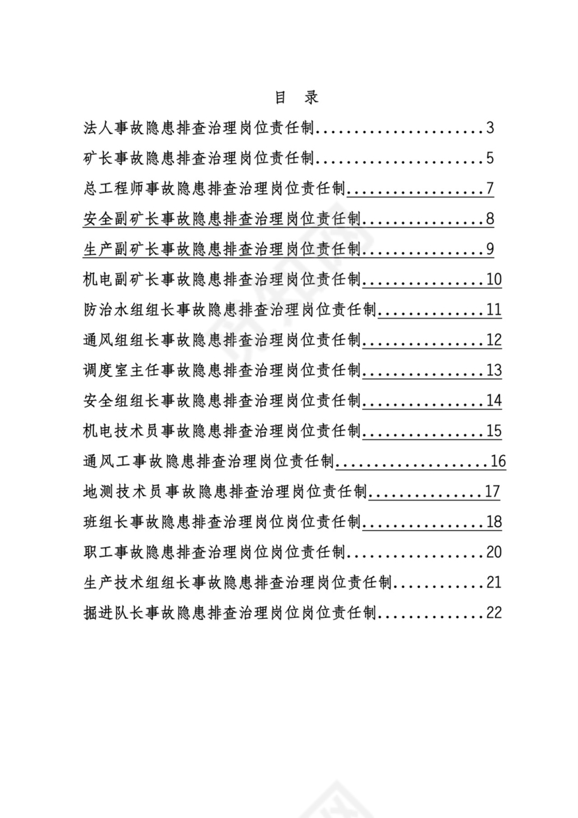 各级隐患排查治理岗位责任制.doc