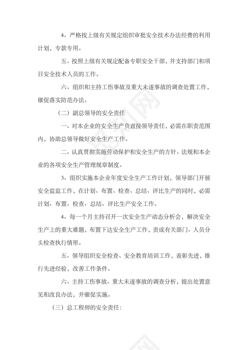 安全生产责任制(公司.docx