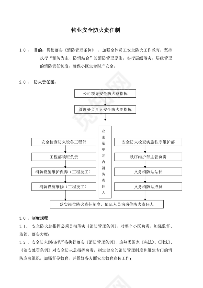 物业安全防火责任制.docx
