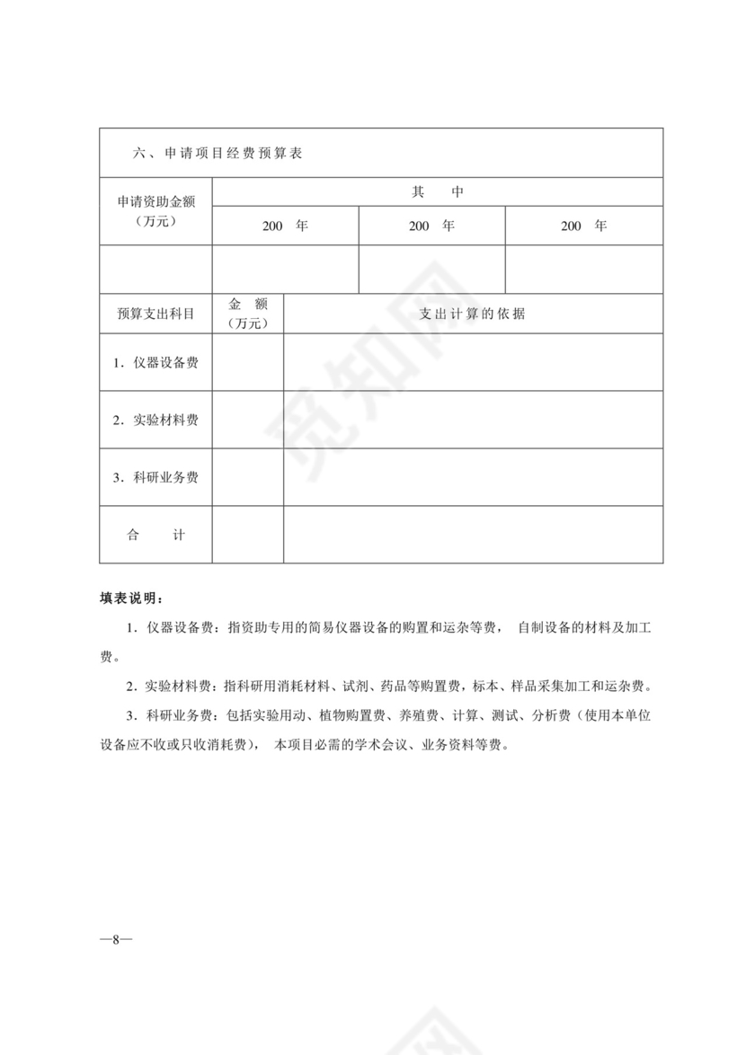 科研项目申请书...doc