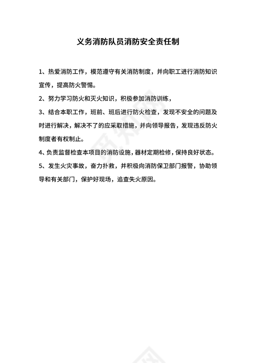 义务消防队员消防安全责任制.docx