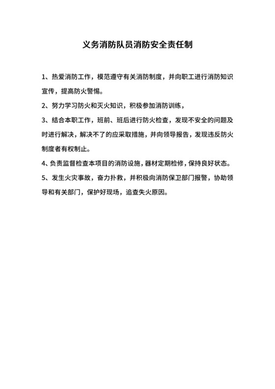 义务消防队员消防安全责任制.docx