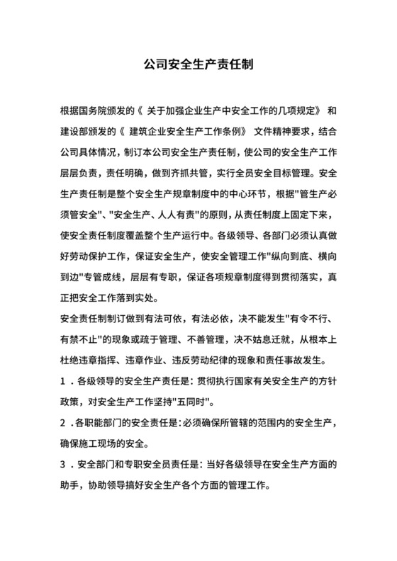 公司安全生产责任制.docx