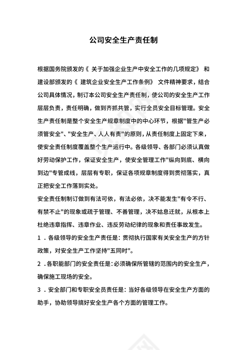 公司安全生产责任制.docx