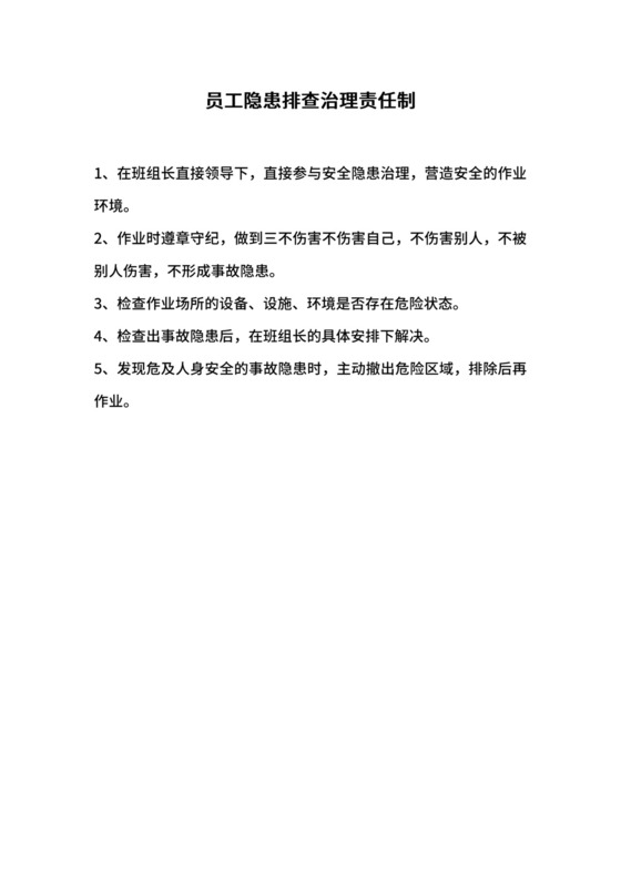 员工隐患排查治理责任制.docx
