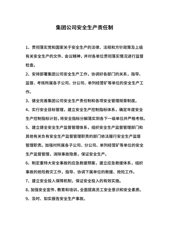 集团公司安全生产责任制.docx