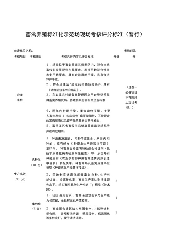 农业农村部畜禽养殖标准化示范场申请书(2022版).docx