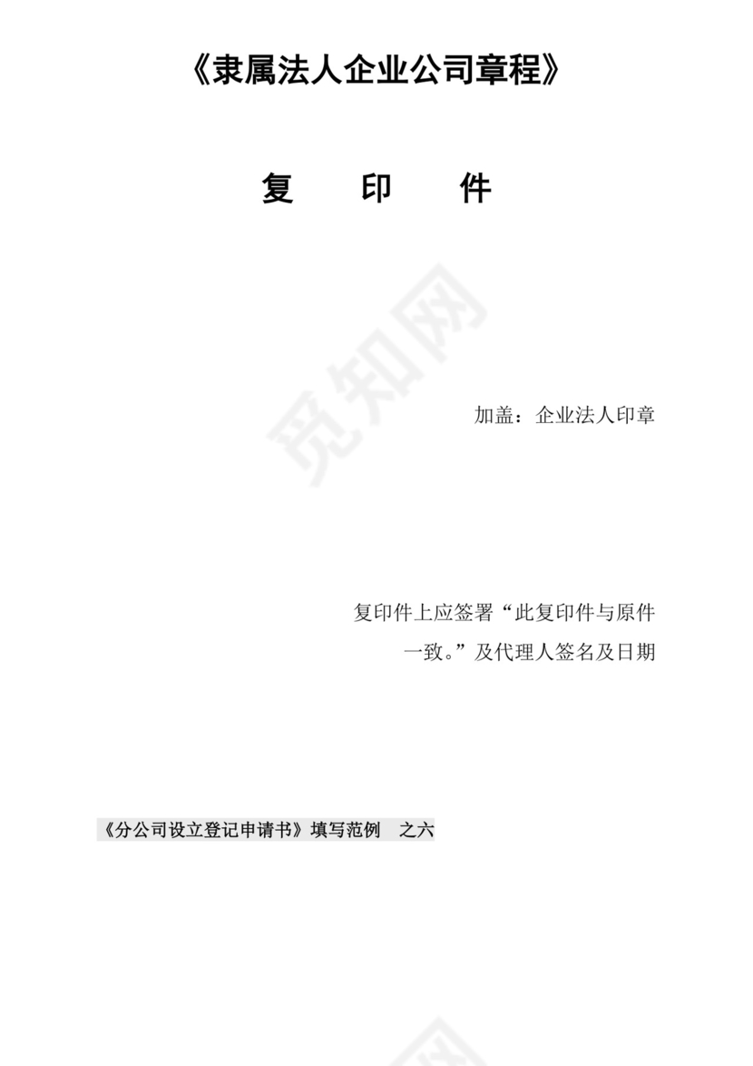 分公司设立登记申请书填写范例.doc