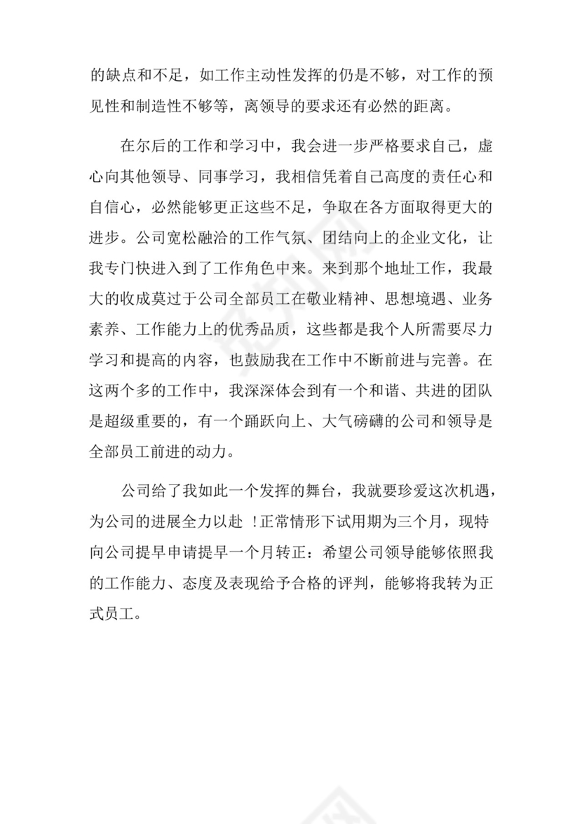 大气版java转正申请书.docx