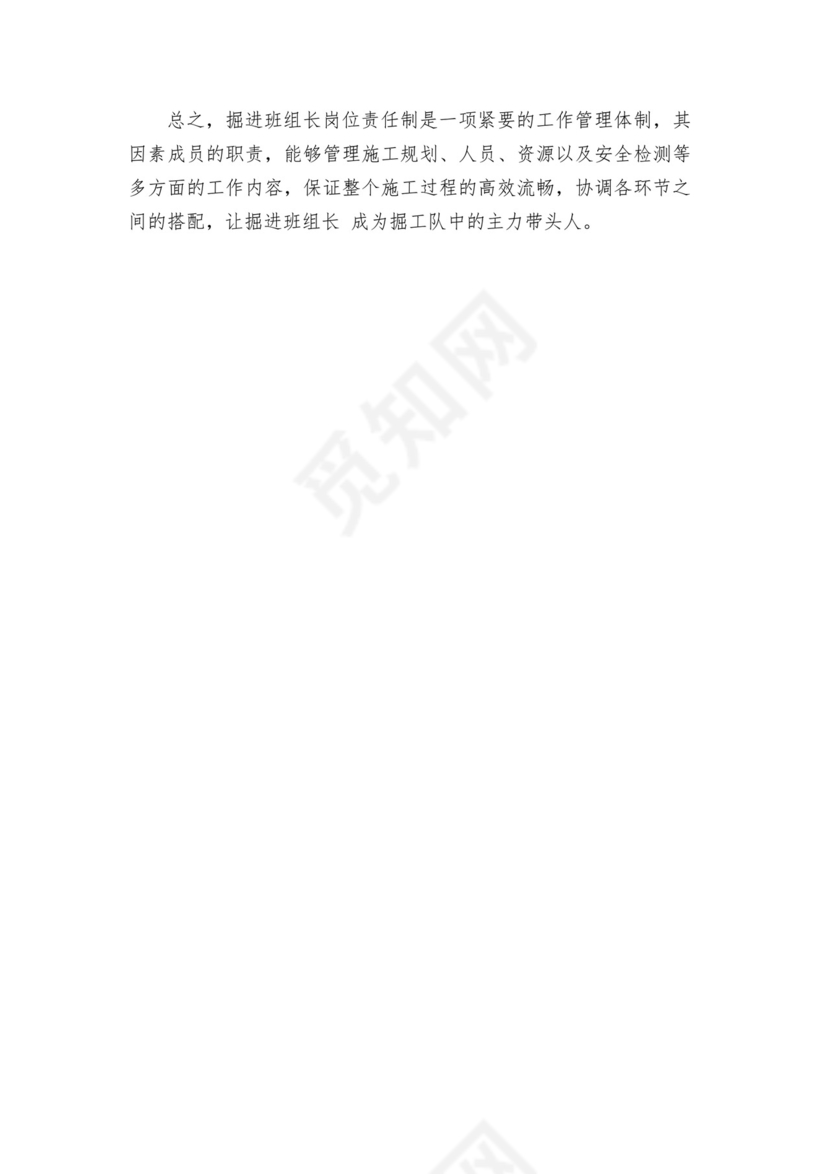 掘进班组长岗位责任制.docx