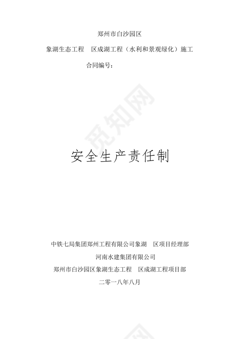 水利工程施工安全生产责任制及考核标准.docx