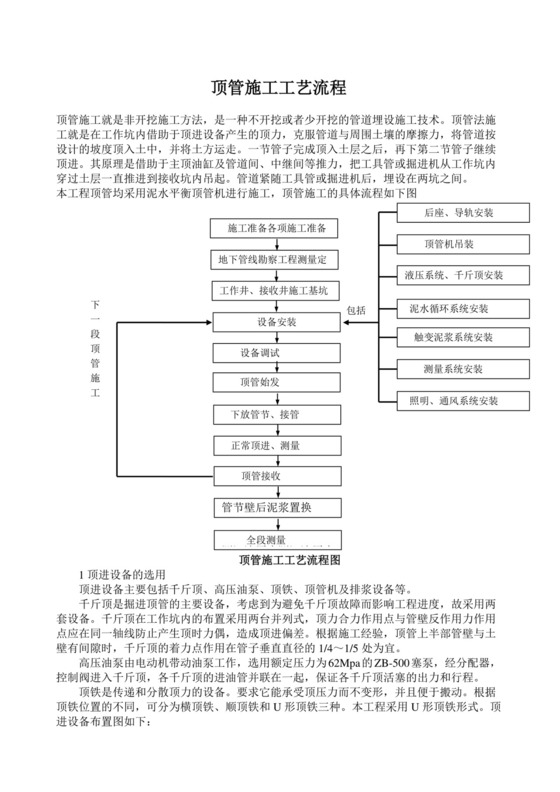 顶管施工工艺流程.docx