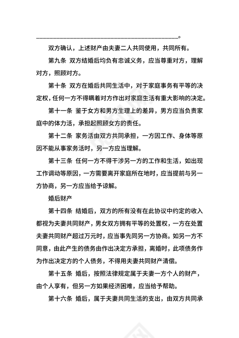 婚前债务归属协议.docx