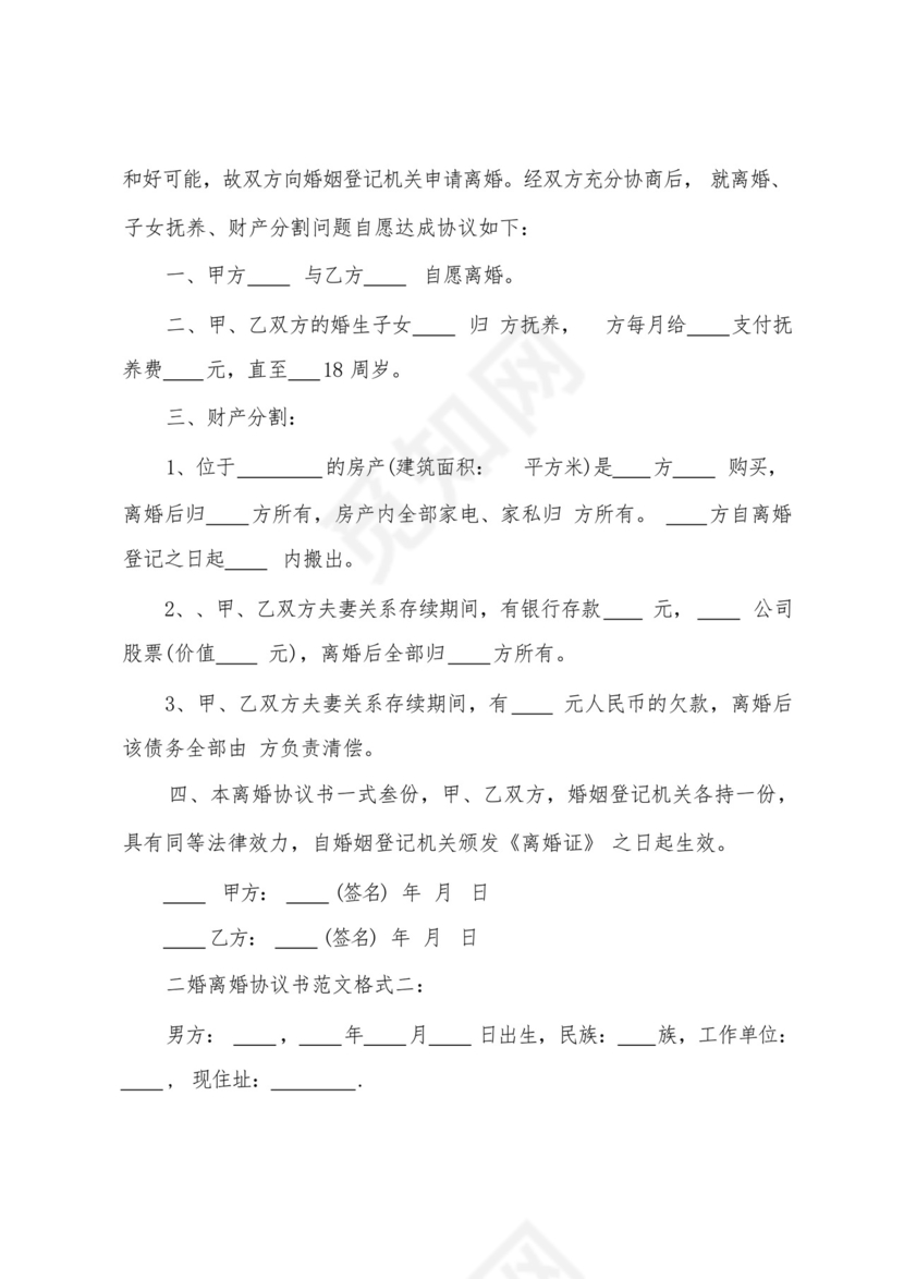 二婚婚前协议书.docx