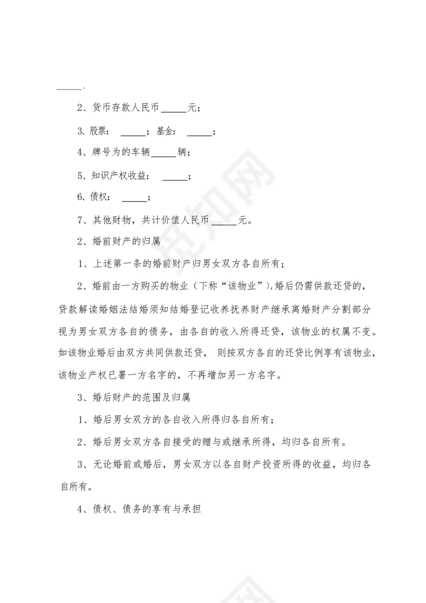 二婚婚前协议书.docx