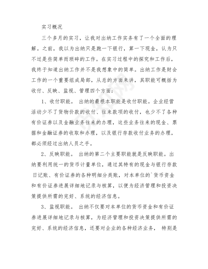 出纳会计实习总结3000字.docx