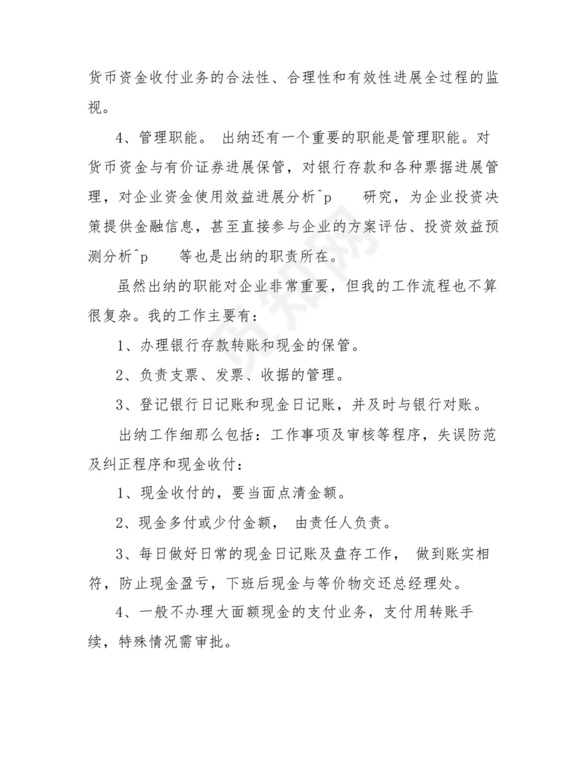 出纳会计实习总结3000字.docx