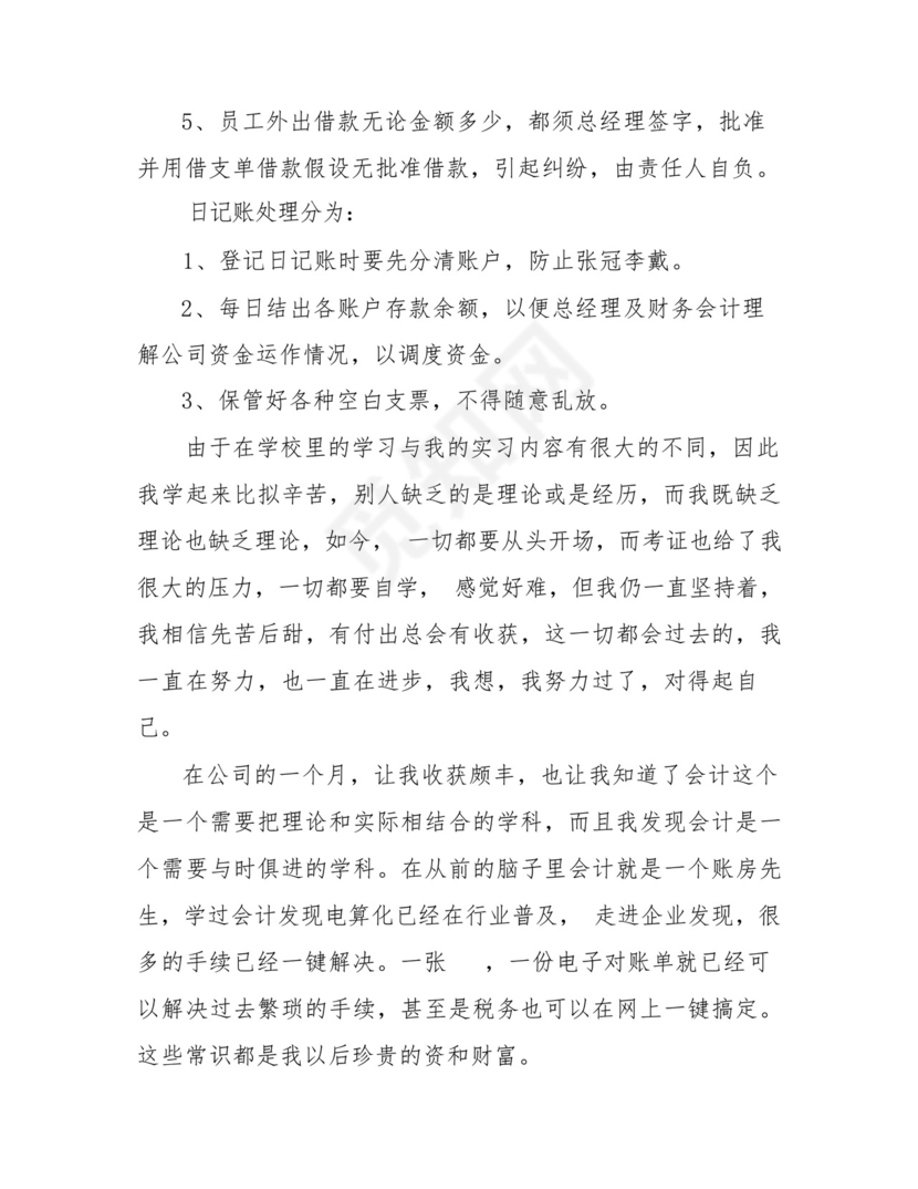 出纳会计实习总结3000字.docx