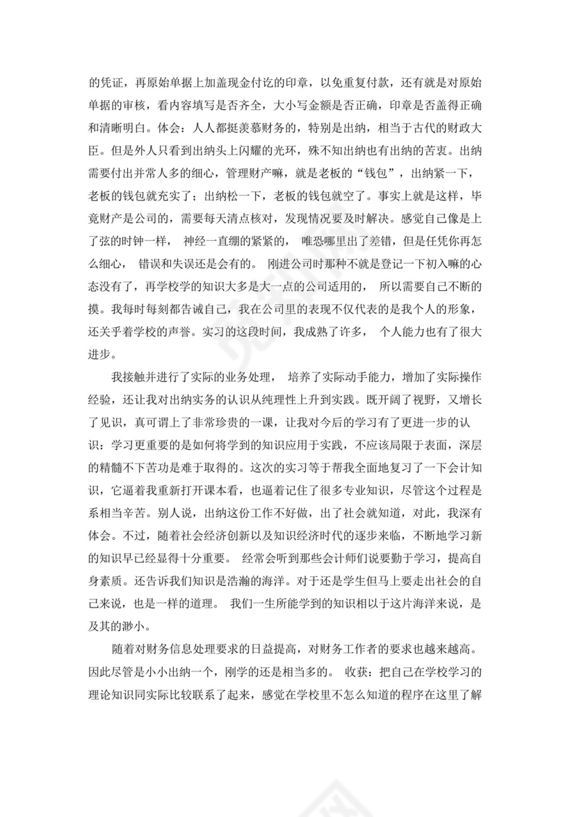 出纳实习总结3000字.docx