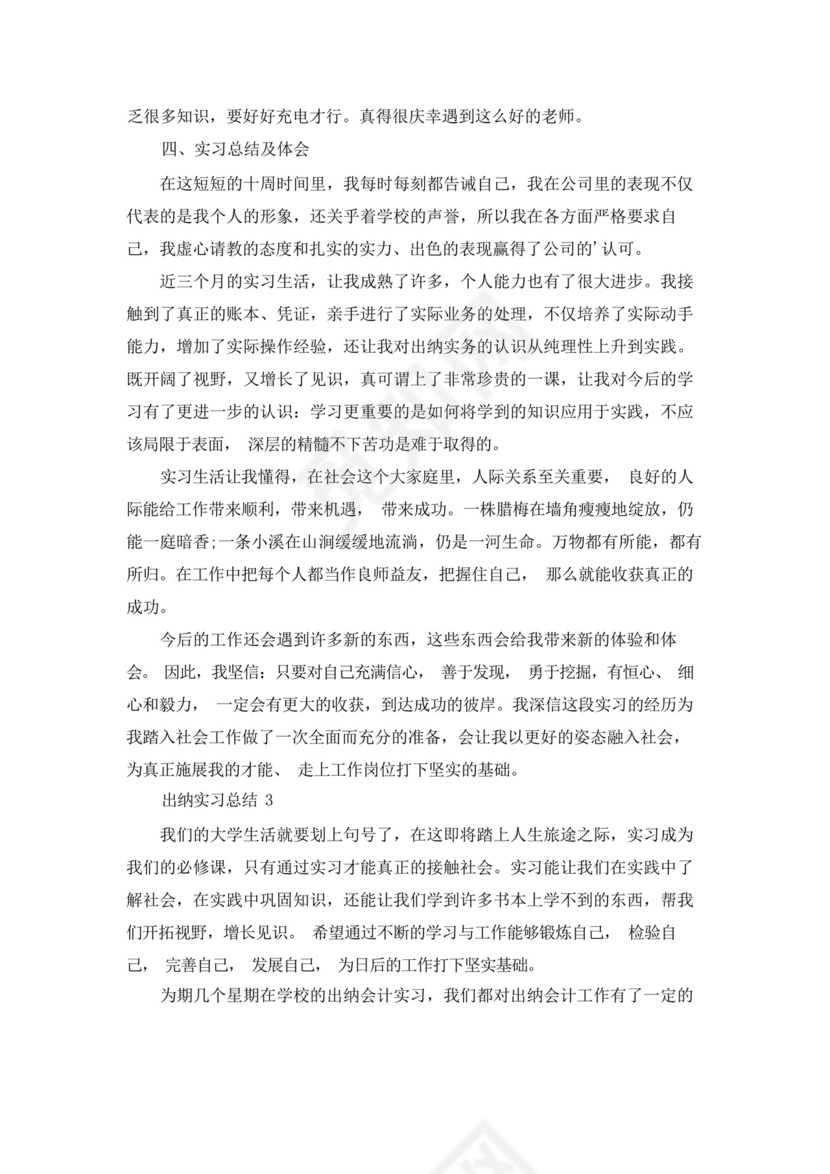 出纳实习总结3000字.docx