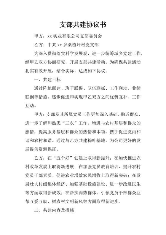 支部共建协议书.doc