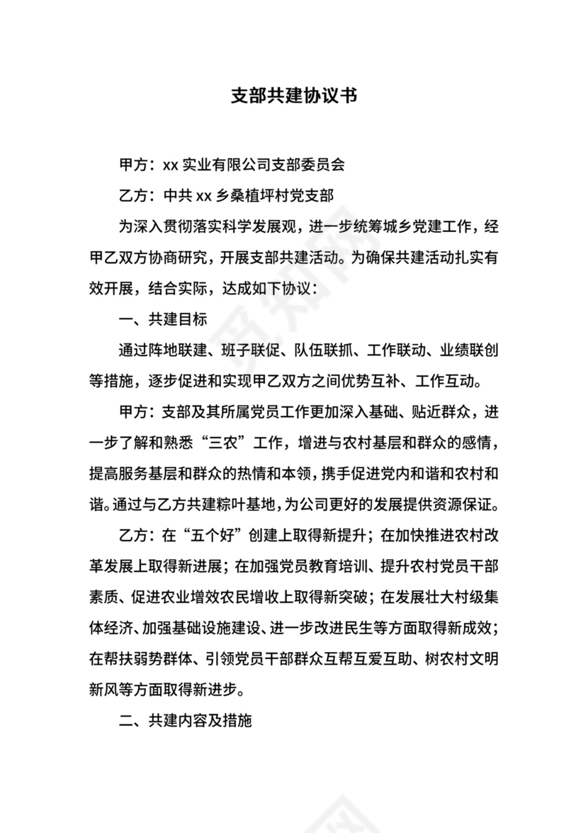 支部共建协议书.docx
