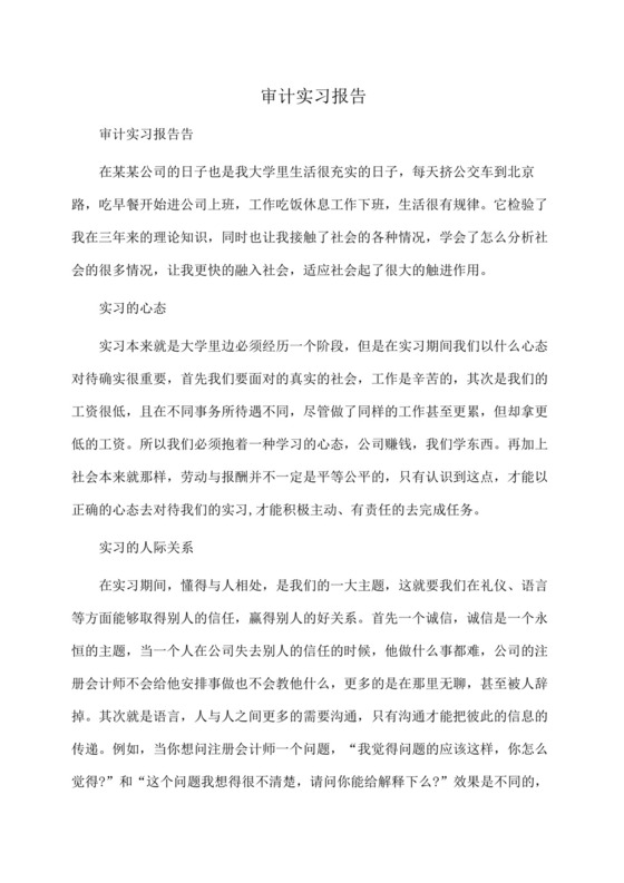 审计实习报告：审计实习报告.docx