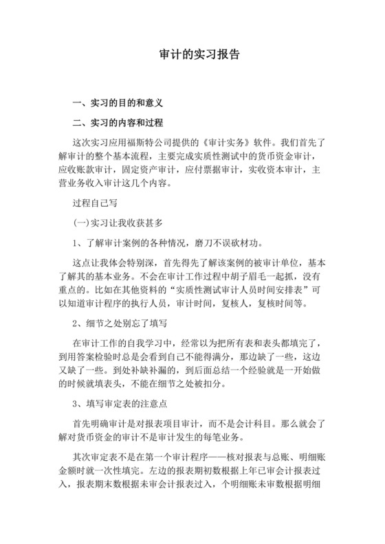 审计的实习报告.docx
