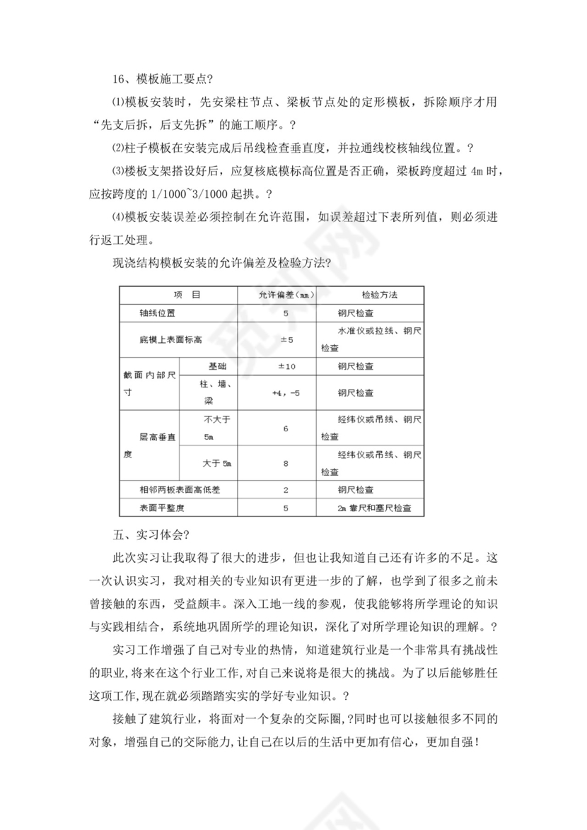 建筑工程实习报告-().docx