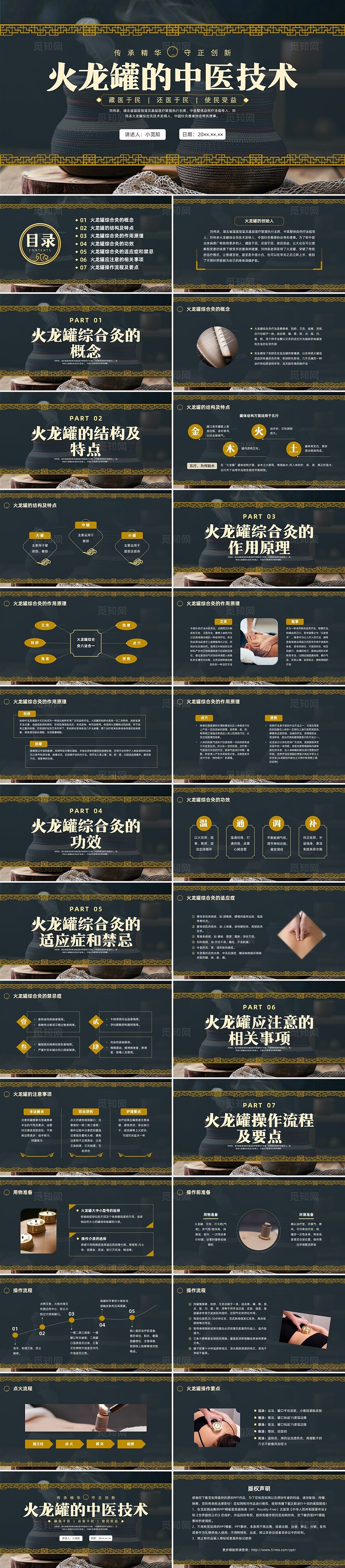 灰色实拍火龙罐的中医技术企业培训PPT课件