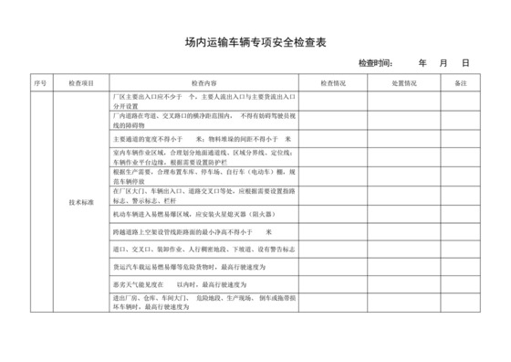 厂内运输车辆专项安全检查表.docx
