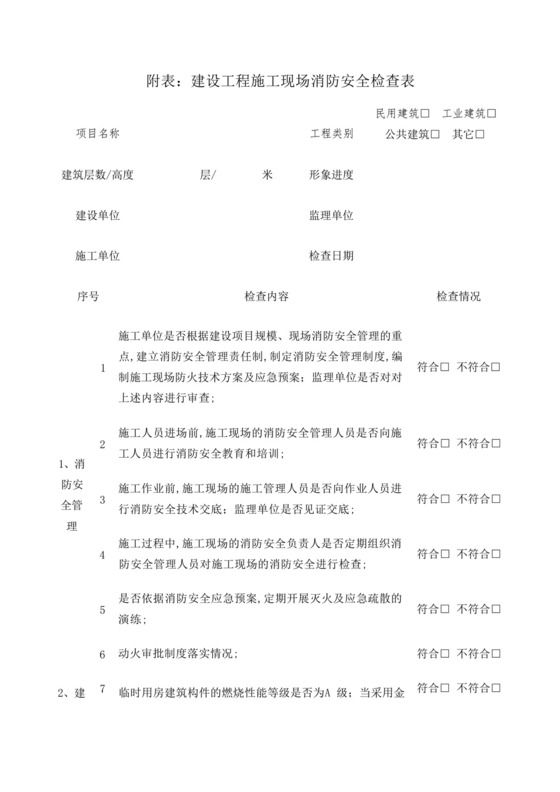 建设工程施工现场消防安全检查表.docx