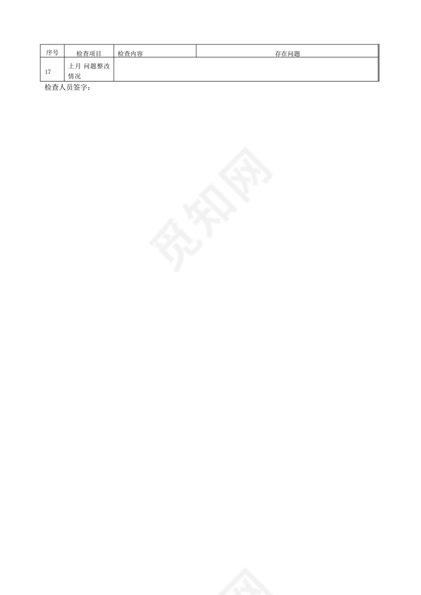 检验科安全检查自查表.docx