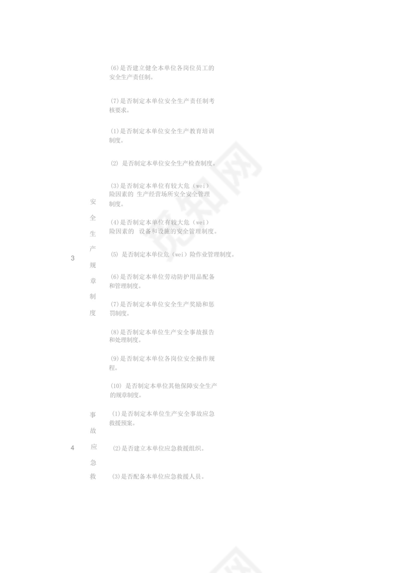 生产经营单位安全生产通用检查表.docx