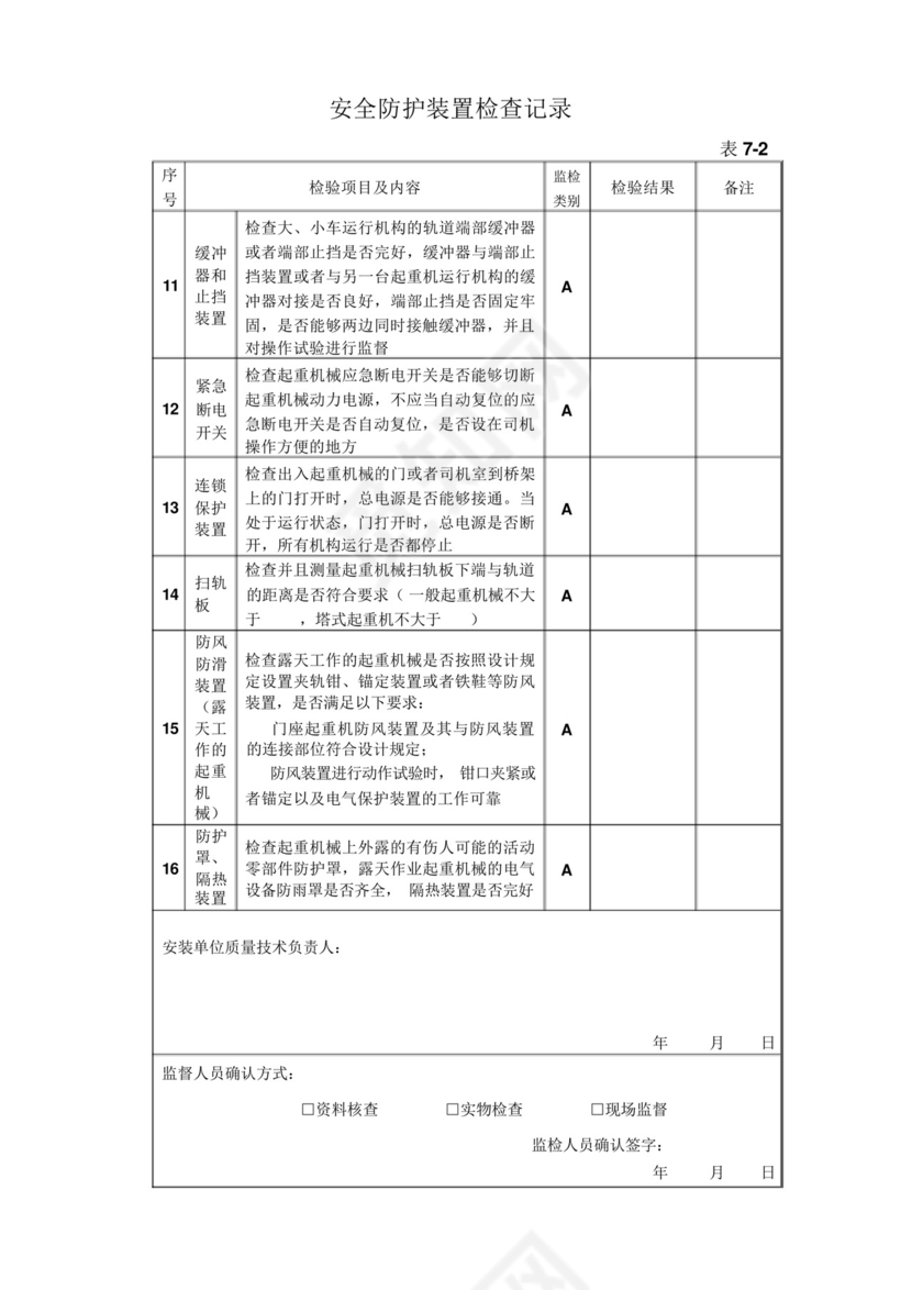 起重机安装施工自检报告.docx