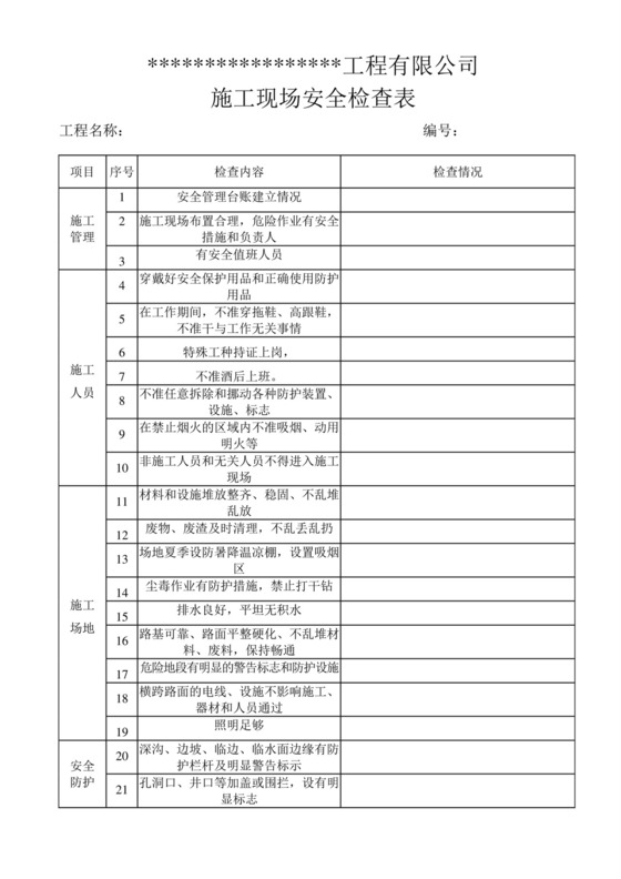 施工现场安全检查表.docx