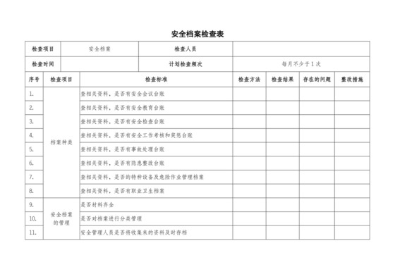 5安全档案检查表.doc