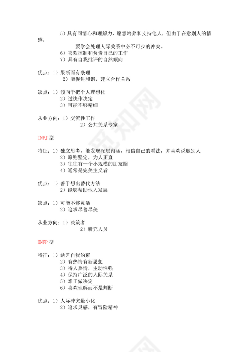 mbti人格测验量表.doc