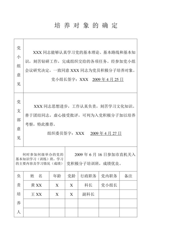 入党积极分子培养考察登记表.doc