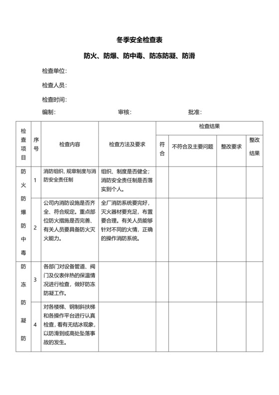 冬季安全检查表.doc