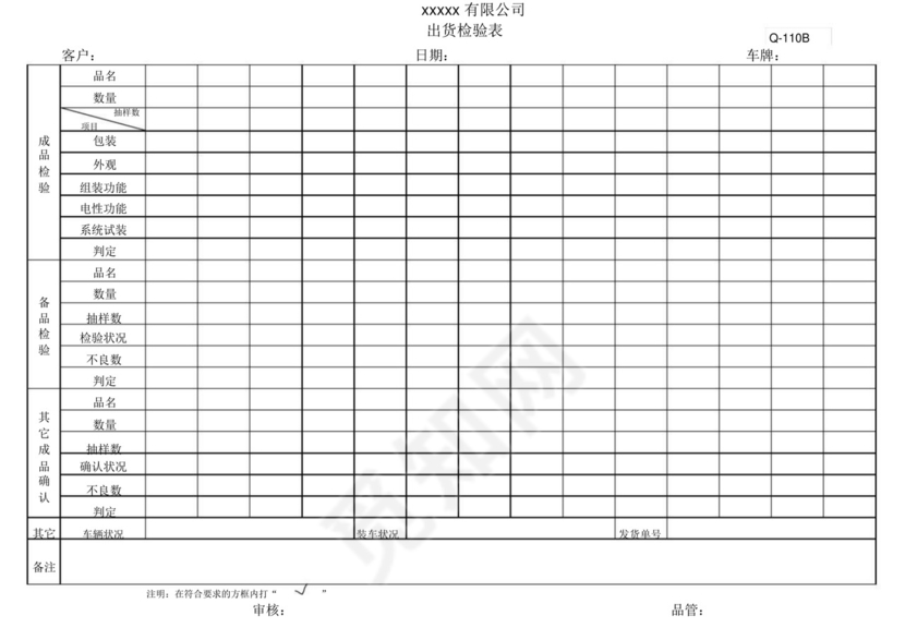 出货检验表.docx