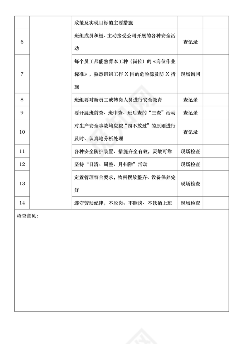 安全日常检查表.doc