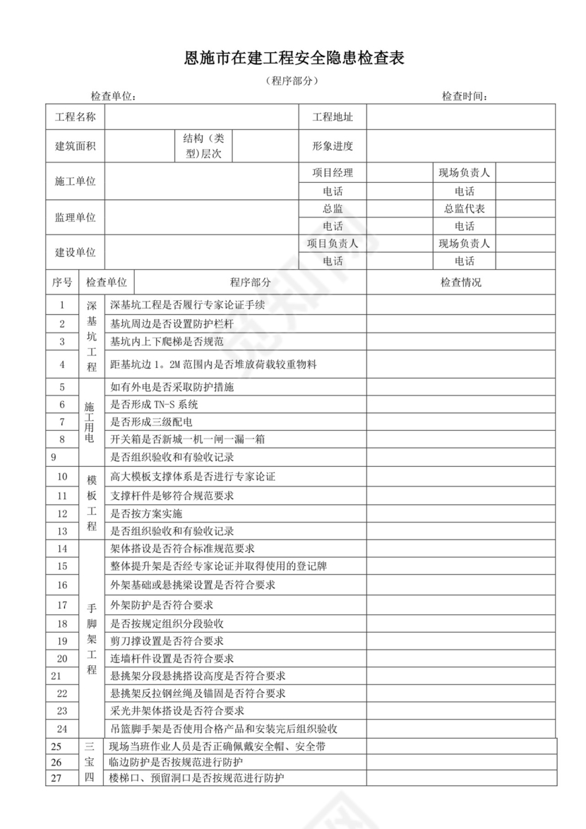 安全隐患检查表.doc