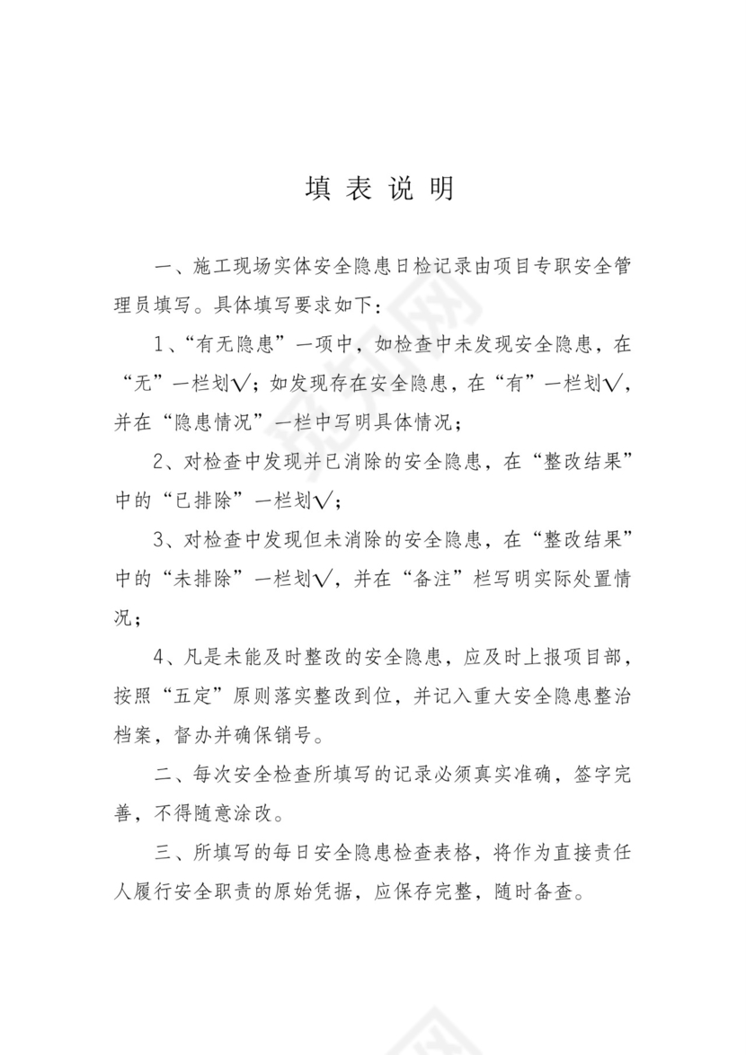 安全隐患每日检查表.doc