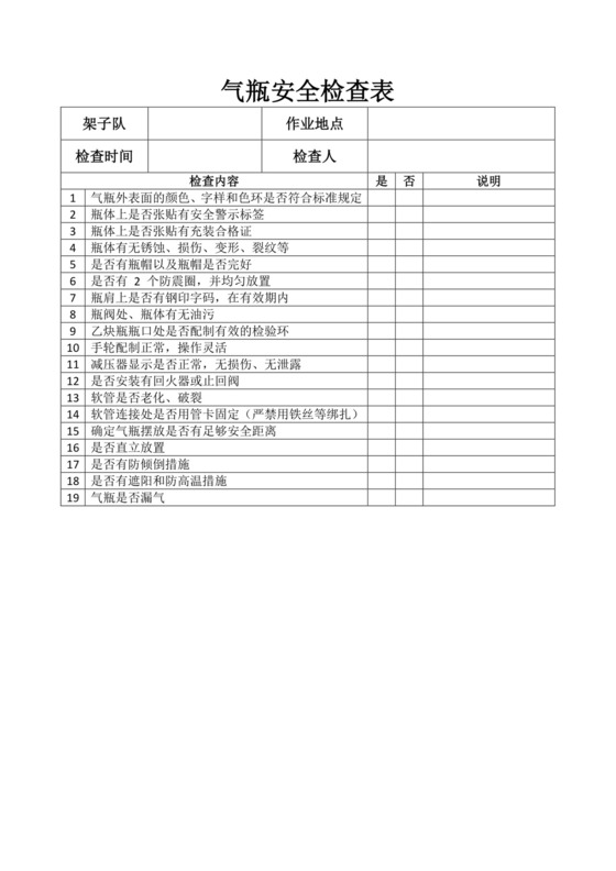 气瓶安全检查表.docx